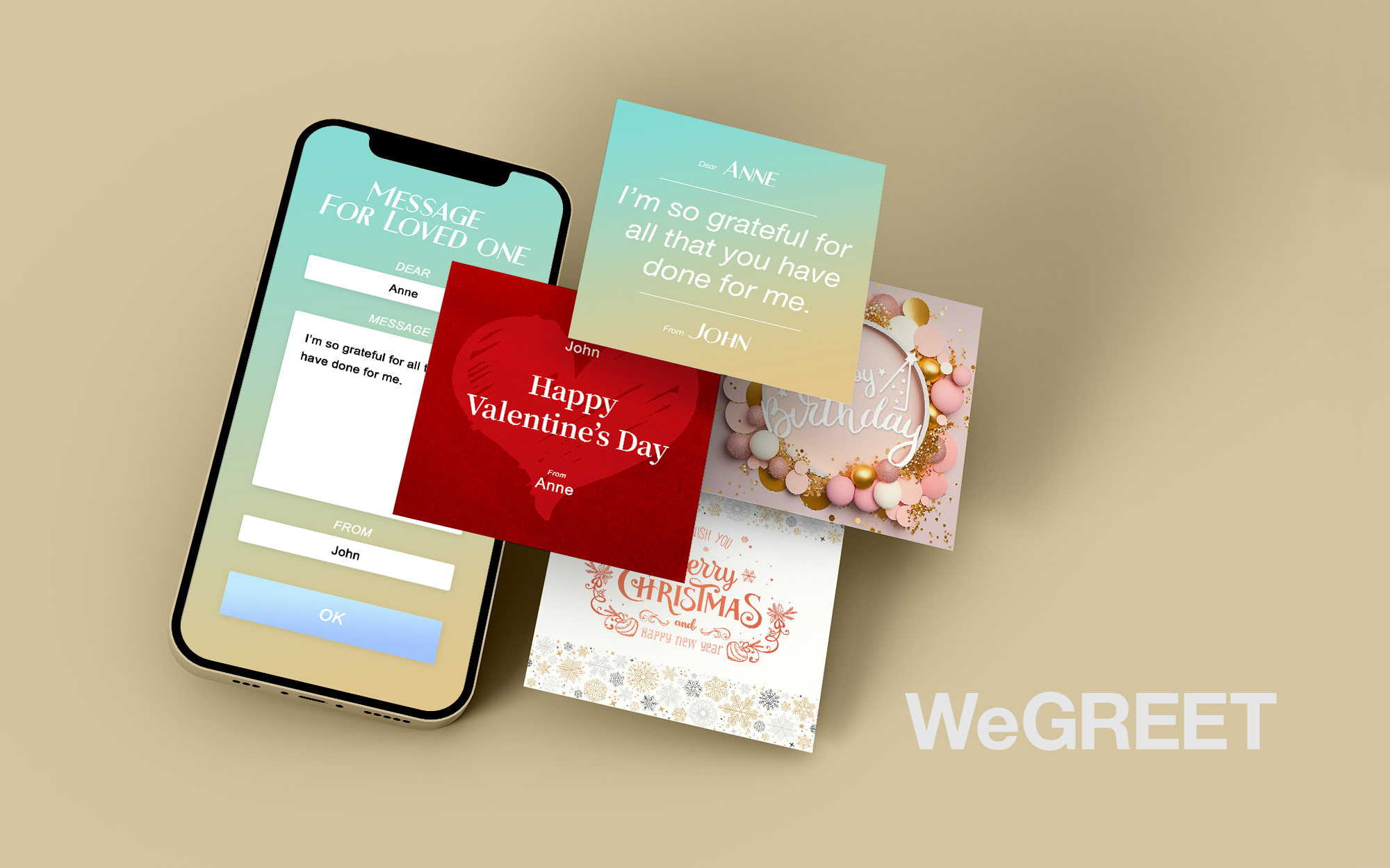 簡単な操作で相手に瞬時に贈れるグリーティングカードの作成が可能なデジタルギフトメッセージサービス「WeGREET」を正式リリース