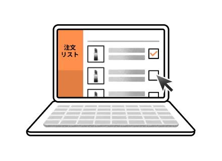 Order confirmation via the management dashboard