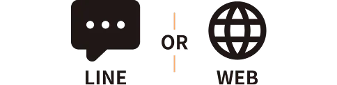 <p>Access the dedicated site via the official LINE account or website</p>