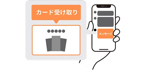 <p>Receive the message via LINE, email, etc</p>